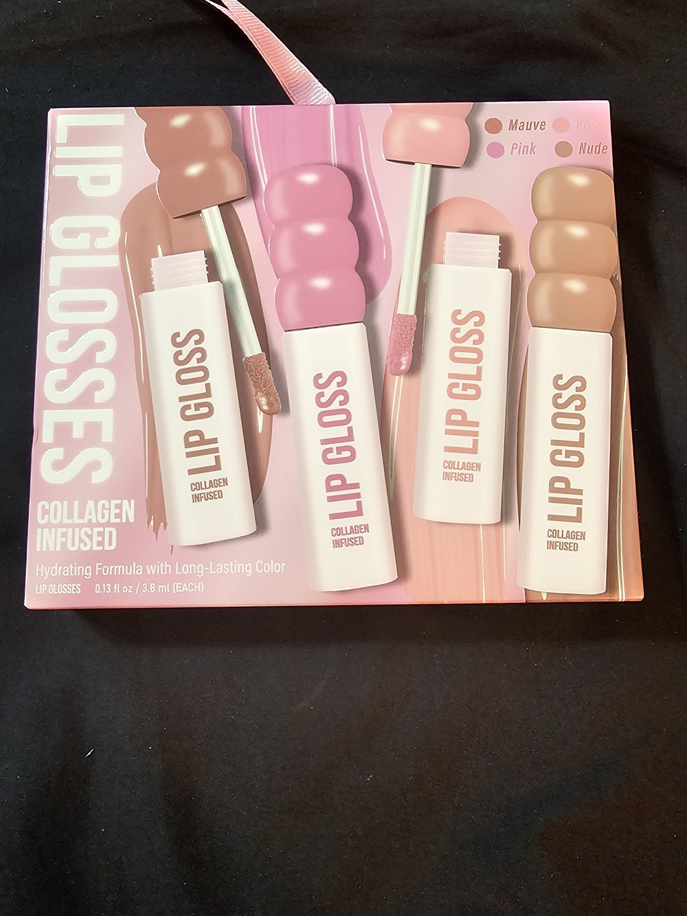 Lip Gloss Set - Collagen Infused Hydrating Glosses in Pink, Mauve & Nude